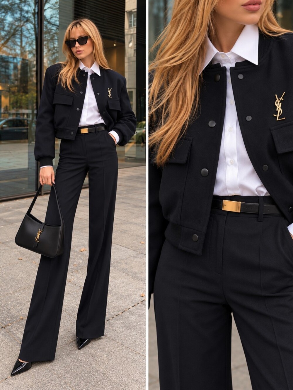 Zara Bomber Jacket With Pockets Black